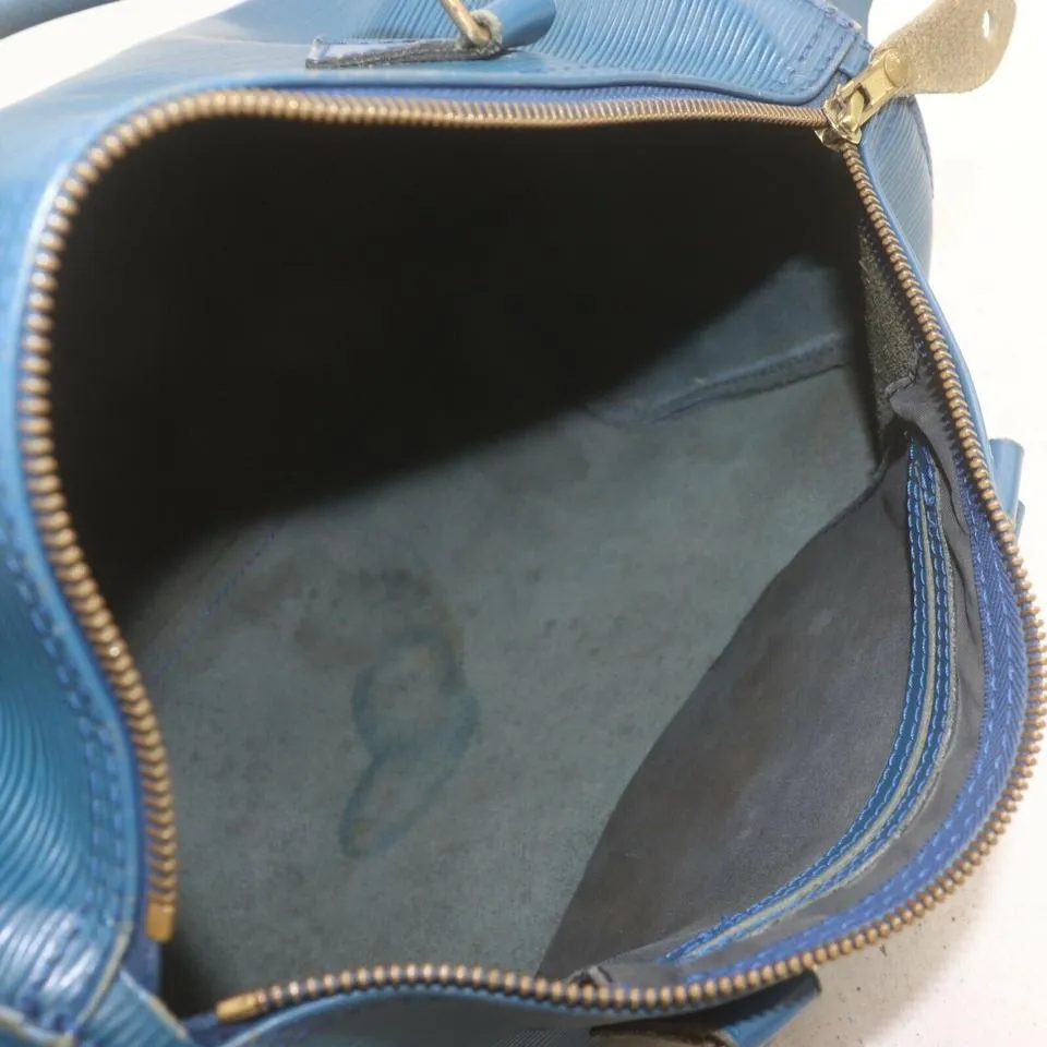 Louis Vuitton Blue Epi Leather Toledo Speedy 25 Boston Bag 863086