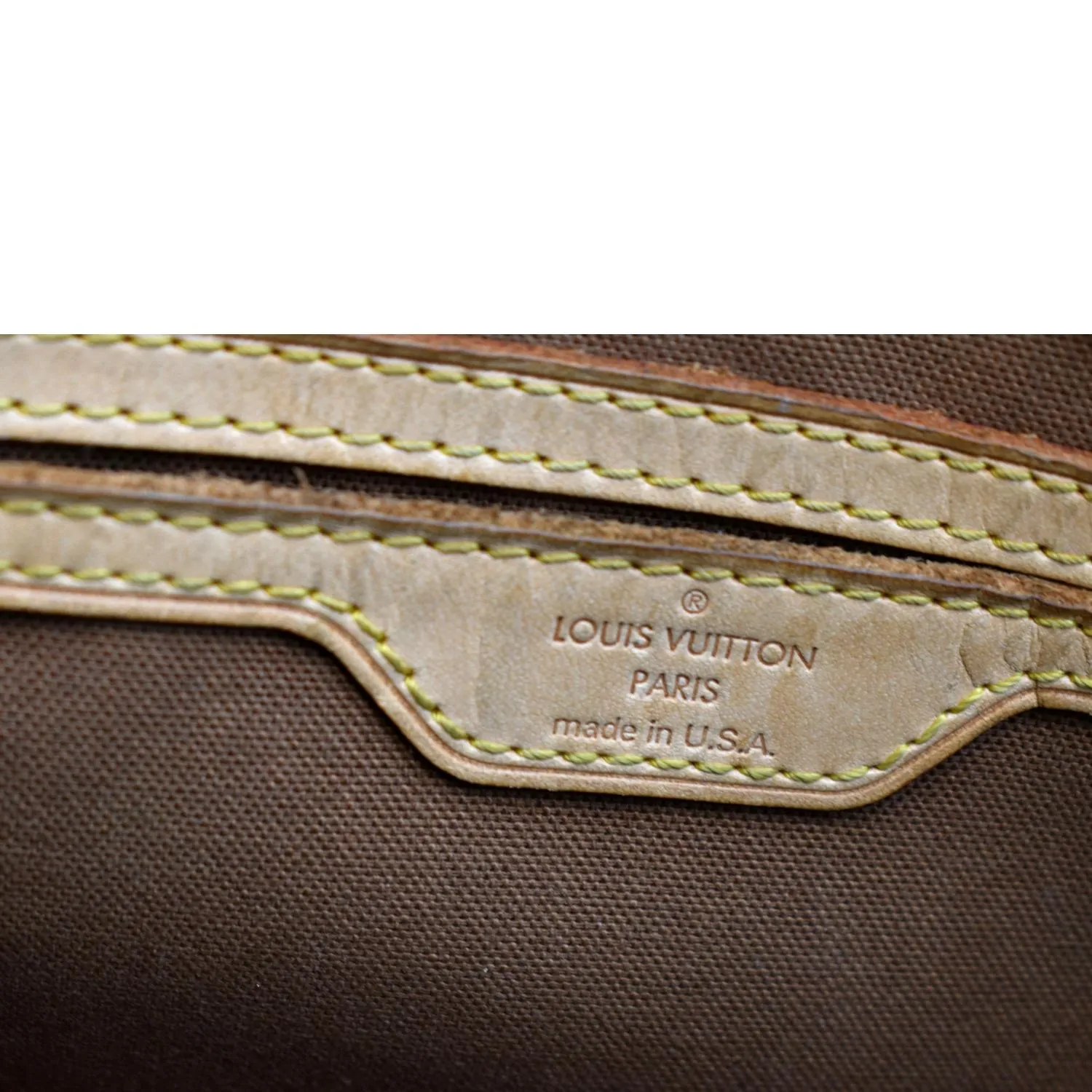 LOUIS VUITTON Cabas Piano Monogram Canvas Shoulder Bag Brown