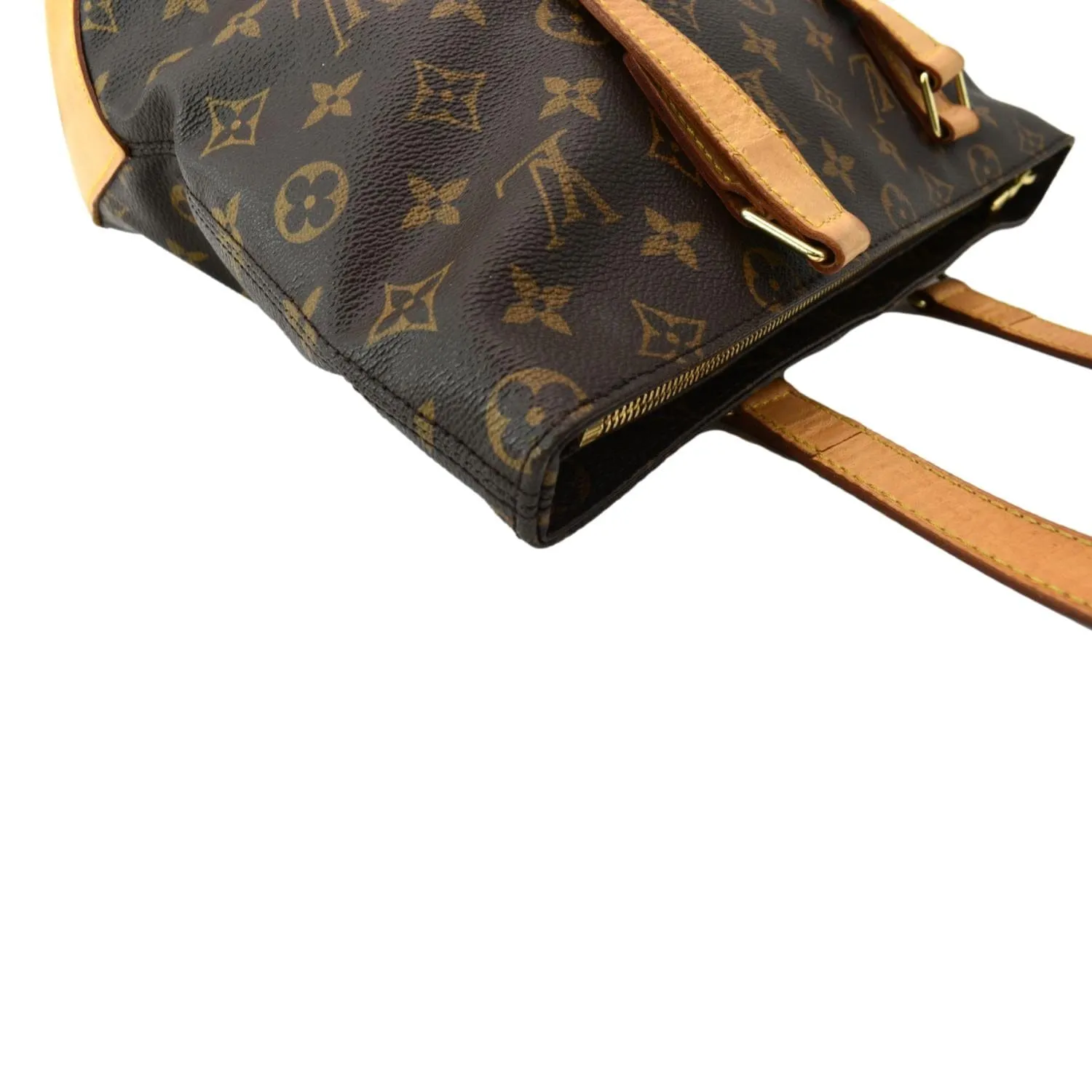 LOUIS VUITTON Cabas Piano Monogram Canvas Shoulder Bag Brown