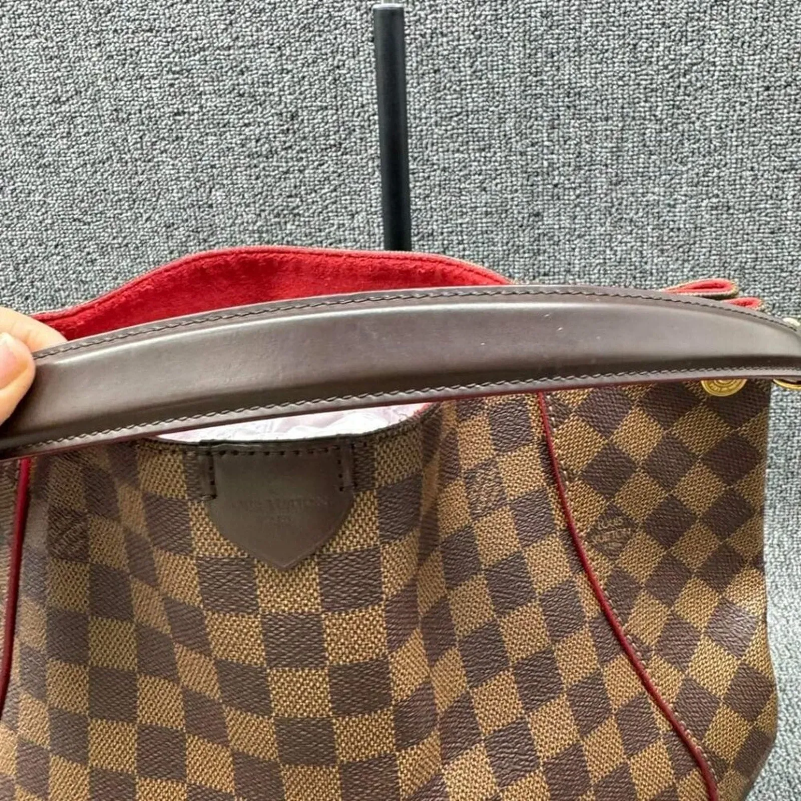 Louis Vuitton Caissa Brown Damier Ebene Canvas Shoulder Bag