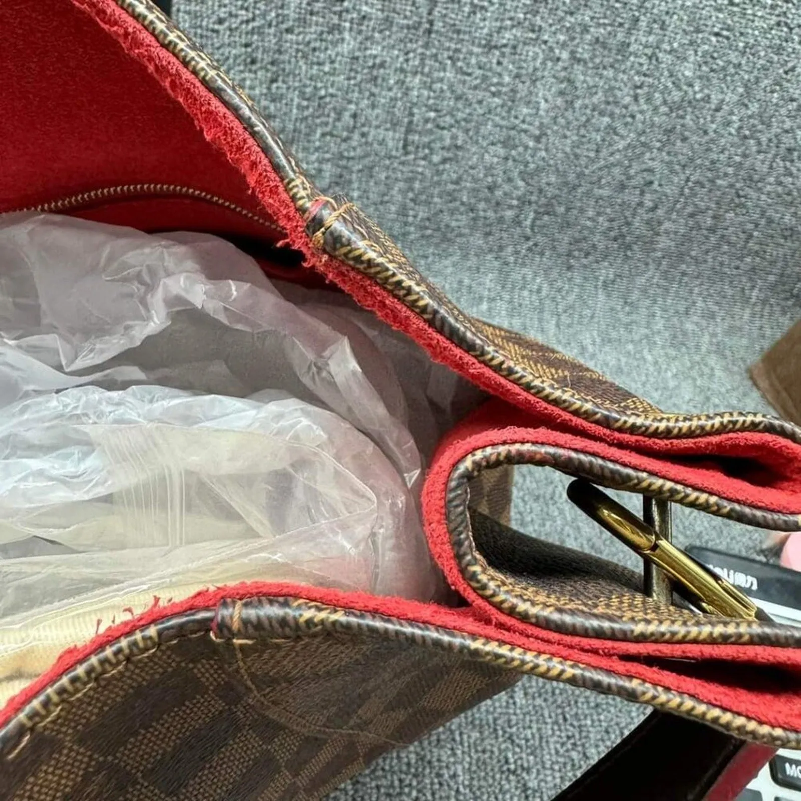Louis Vuitton Caissa Brown Damier Ebene Canvas Shoulder Bag