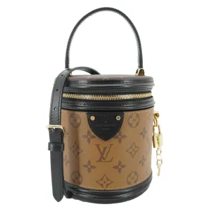LOUIS VUITTON Cannes Reverse Monogram Canvas Shoulder Bag Brown
