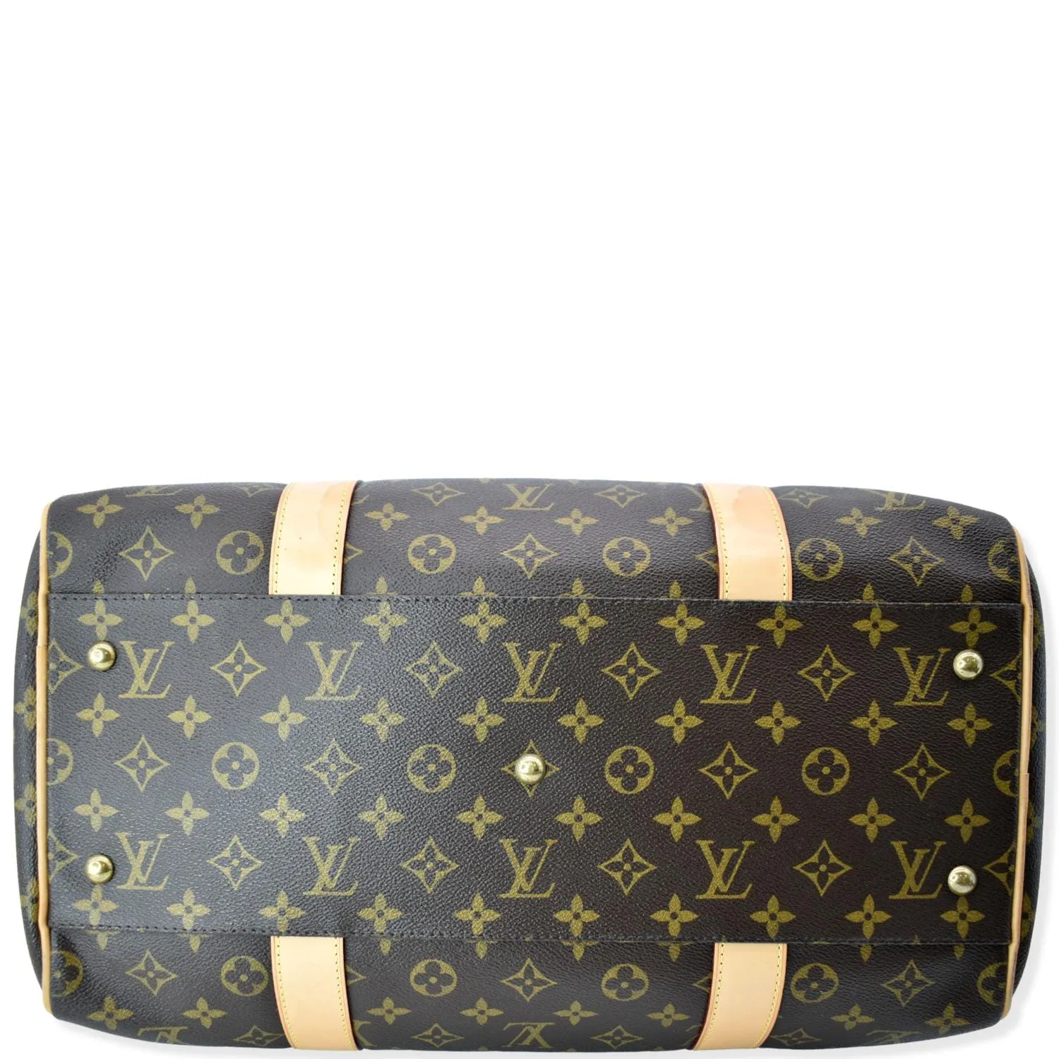 LOUIS VUITTON Carryall Monogram Canvas Satchel Bag Brown