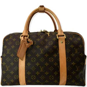 LOUIS VUITTON Carryall Monogram Canvas Satchel Bag Brown