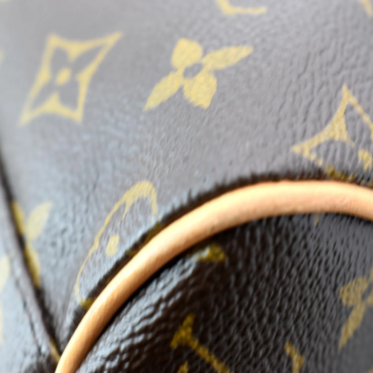 LOUIS VUITTON Carryall Monogram Canvas Satchel Bag Brown