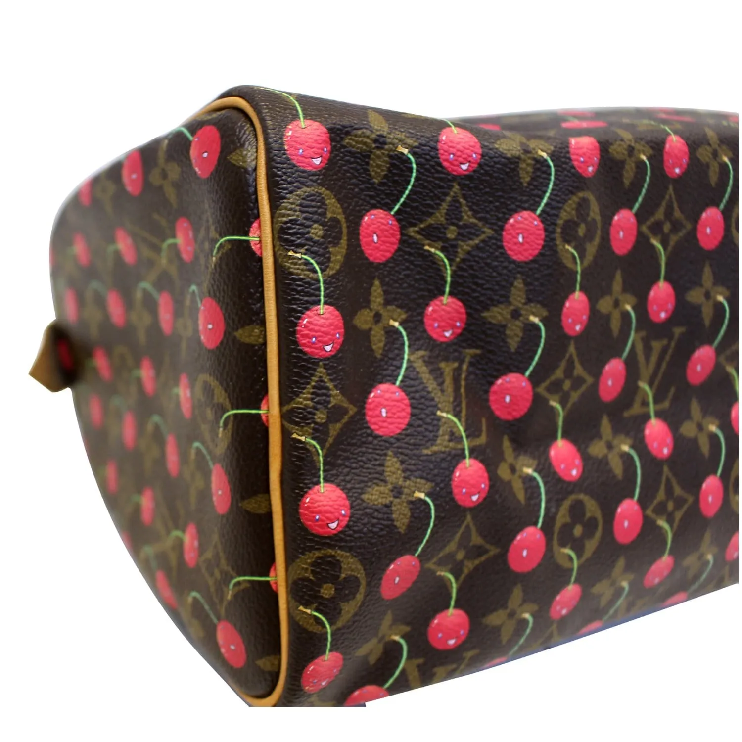 LOUIS VUITTON Cerises Speedy 25 Monogram Canvas Satchel Bag
