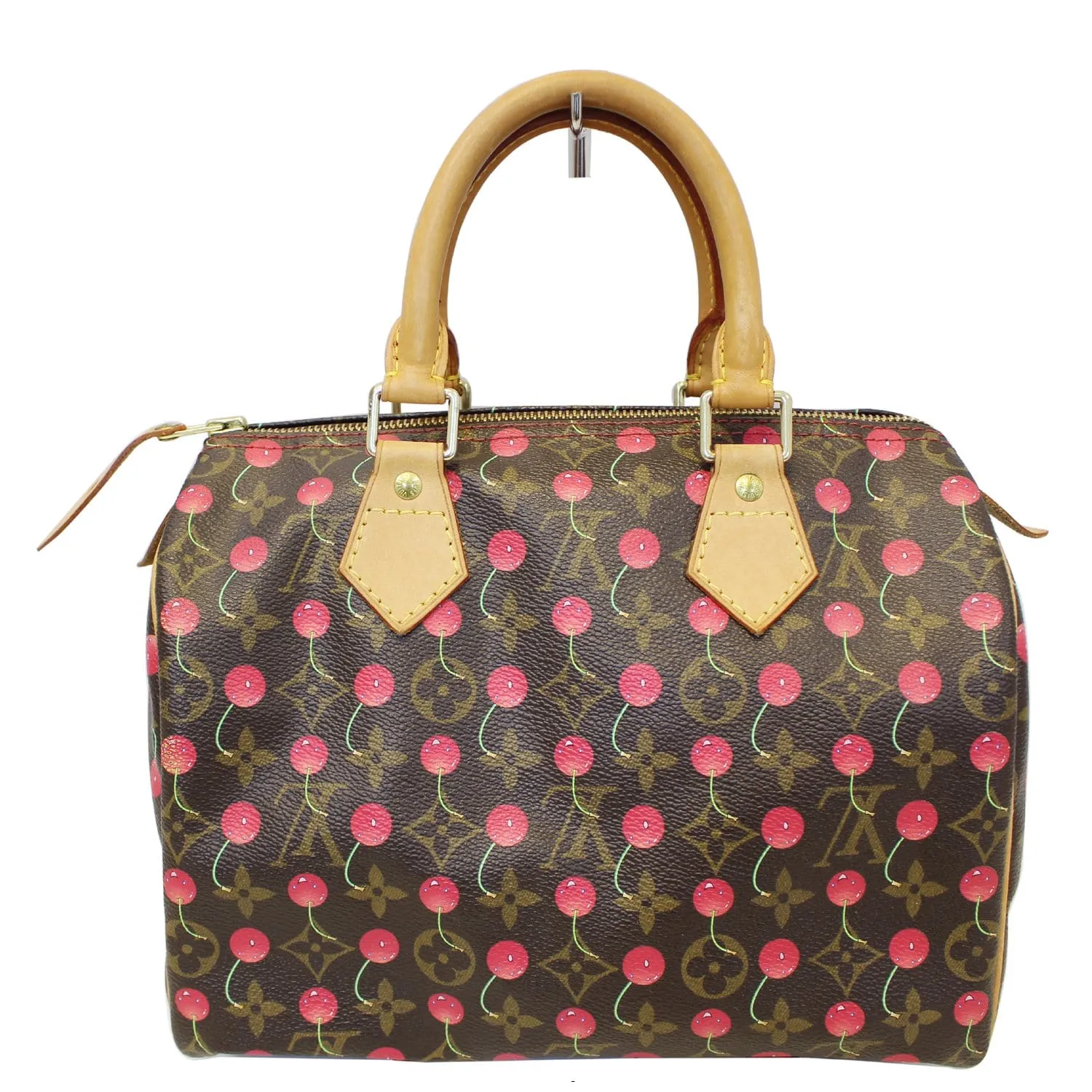 LOUIS VUITTON Cerises Speedy 25 Monogram Canvas Satchel Bag