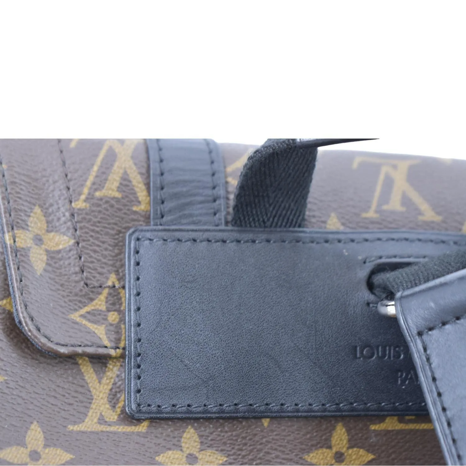 LOUIS VUITTON Christopher Monogram Macassar Canvas Backpack Bag Brown