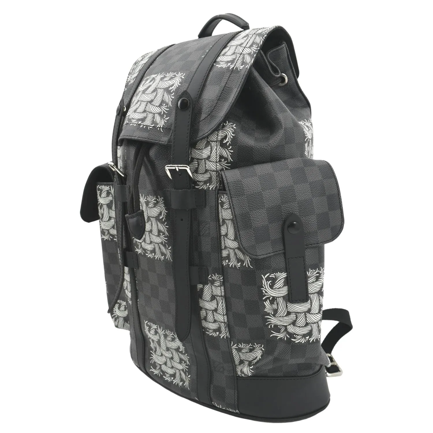 LOUIS VUITTON Christopher Nemeth Damier Graphite Backpack Bag Black