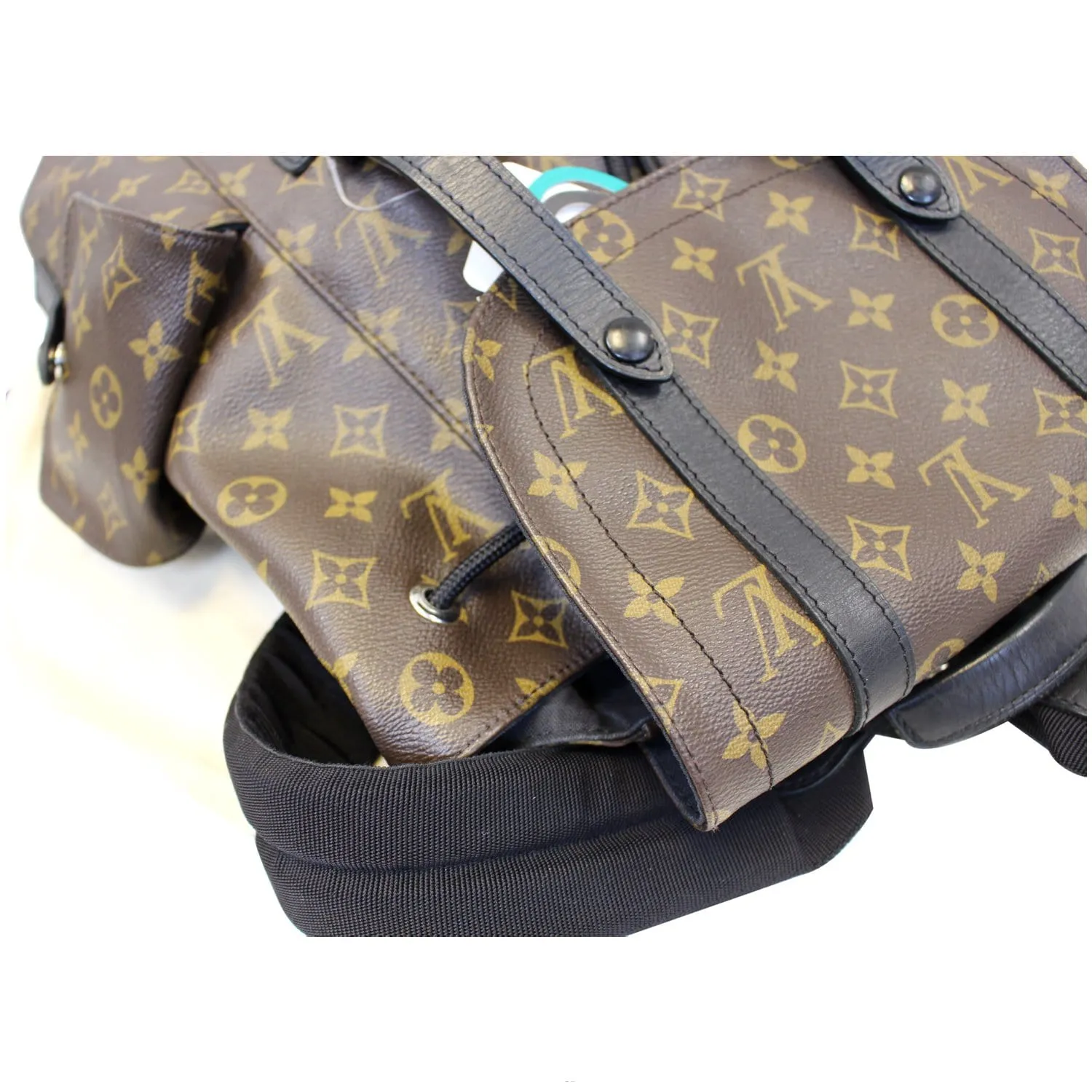 LOUIS VUITTON Christopher PM Monogram Macassar Canvas Backpack Bag