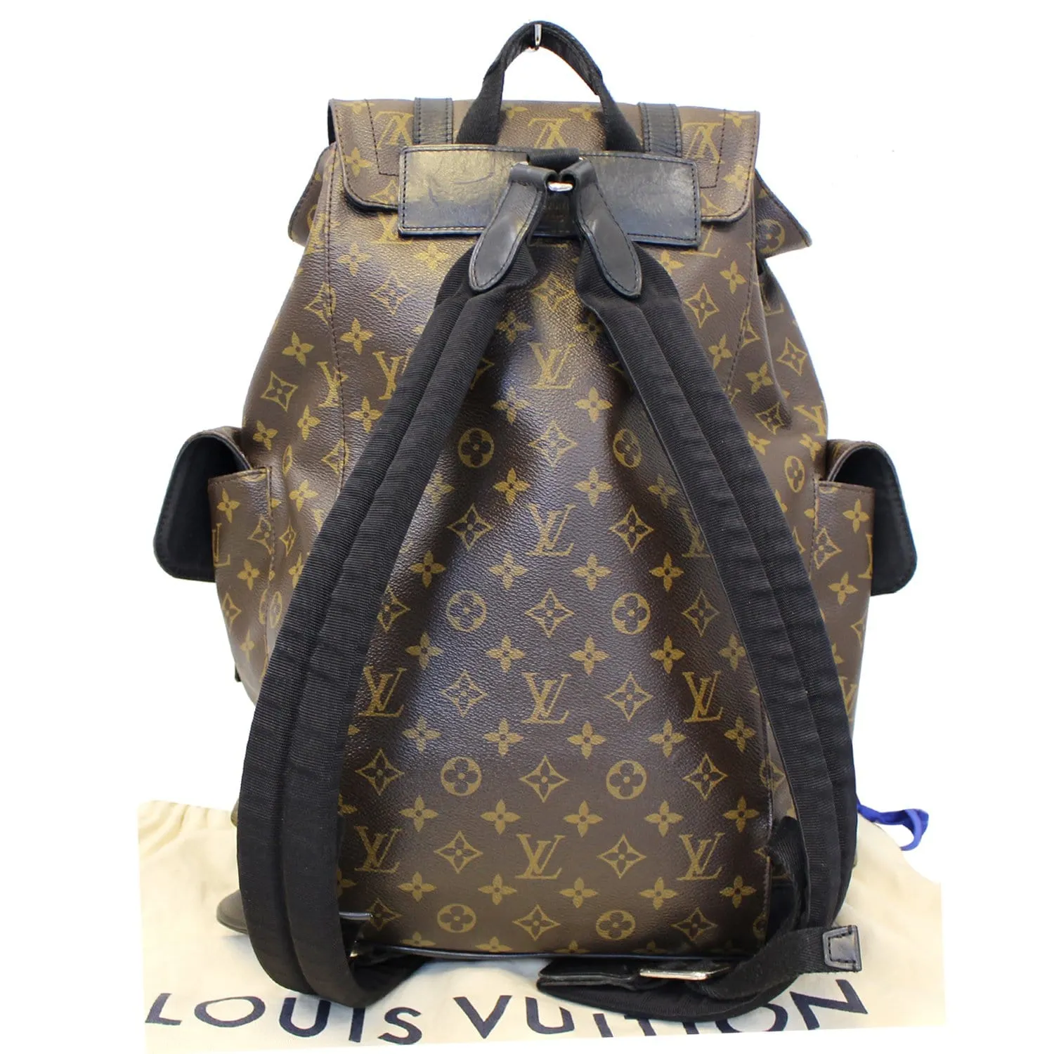 LOUIS VUITTON Christopher PM Monogram Macassar Canvas Backpack Bag