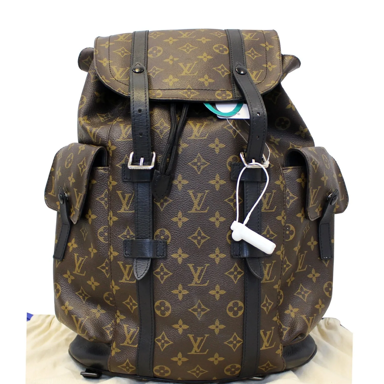 LOUIS VUITTON Christopher PM Monogram Macassar Canvas Backpack Bag