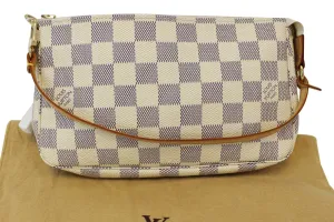 LOUIS VUITTON Damier Azur White Pochette Accessoires Pouch
