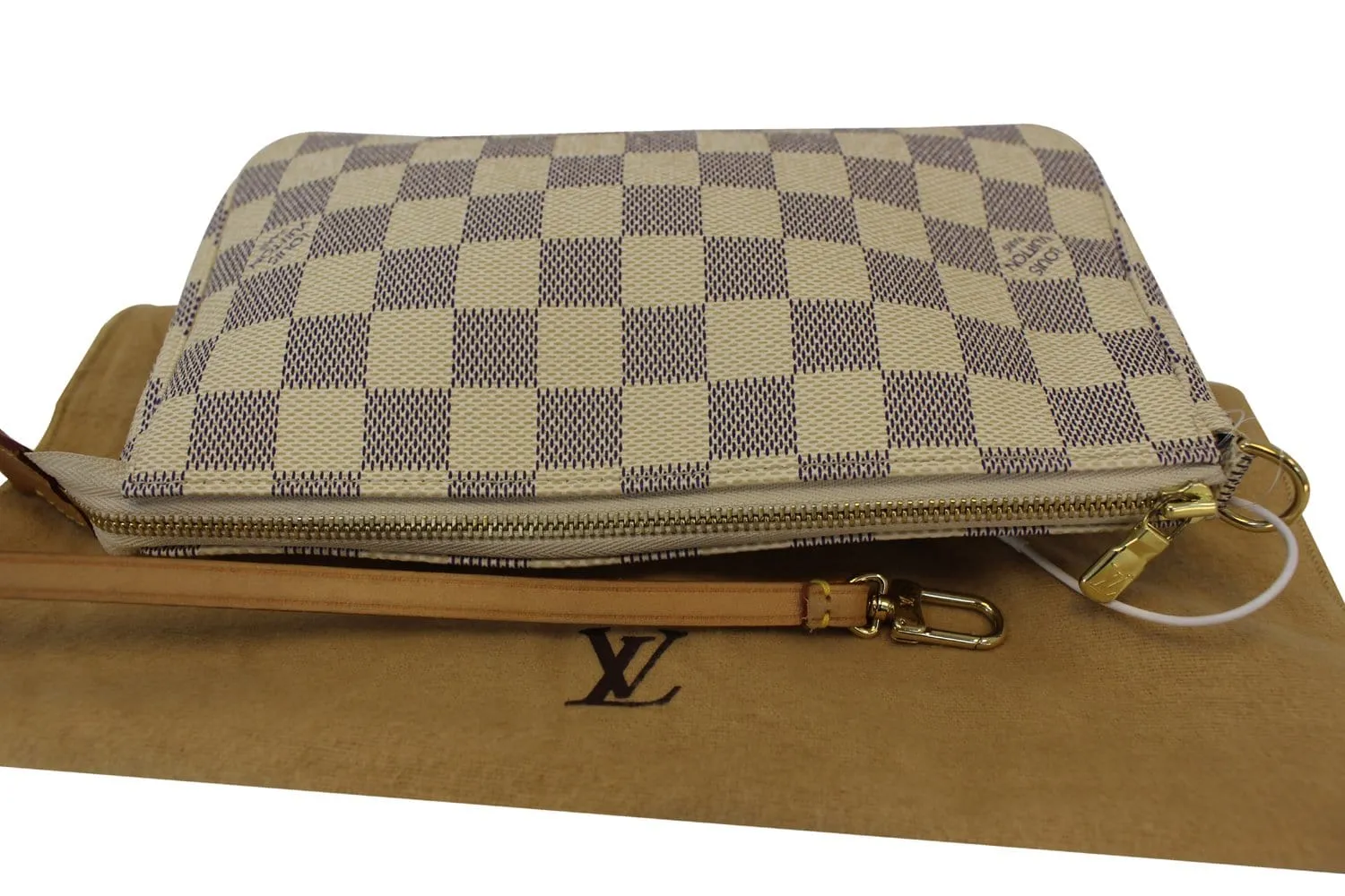 LOUIS VUITTON Damier Azur White Pochette Accessoires Pouch