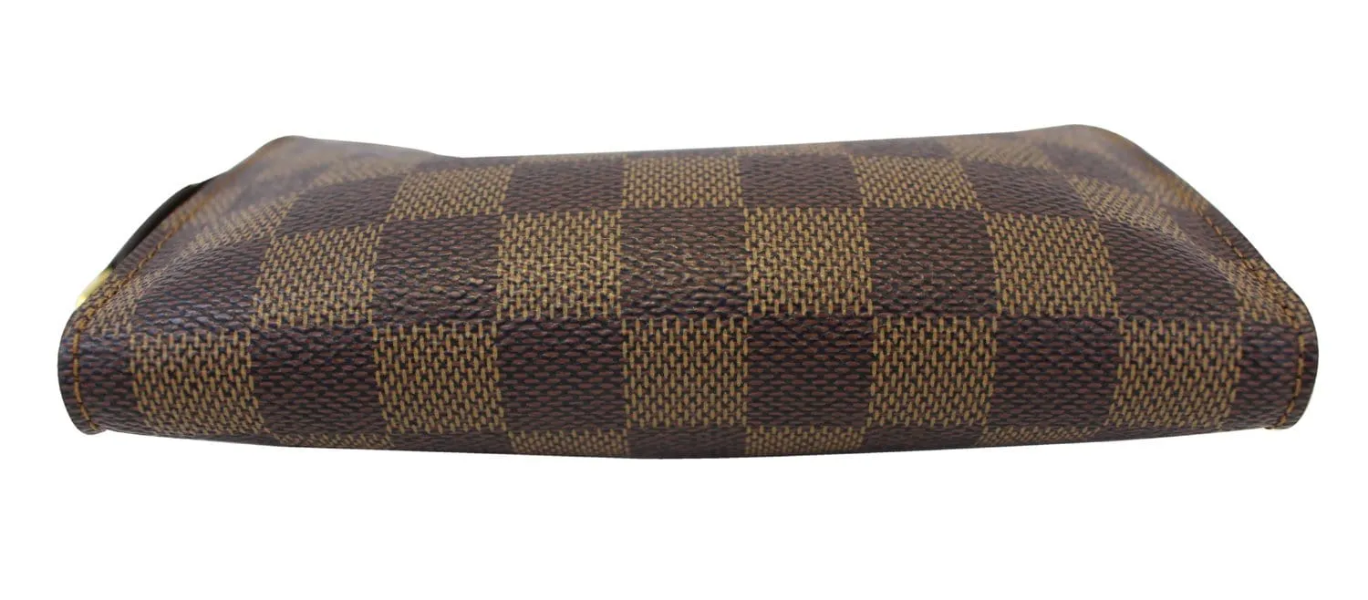 LOUIS VUITTON Damier Ebene Brown Pouch