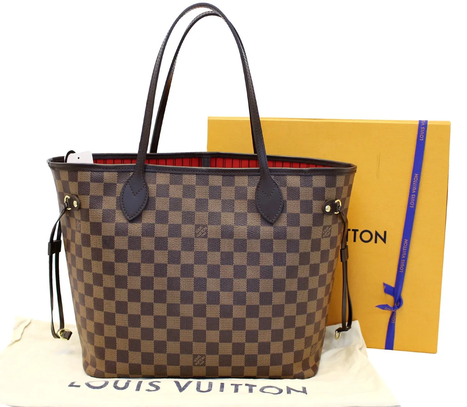 LOUIS VUITTON Damier Ebene Neverfull MM Shoulder Bag