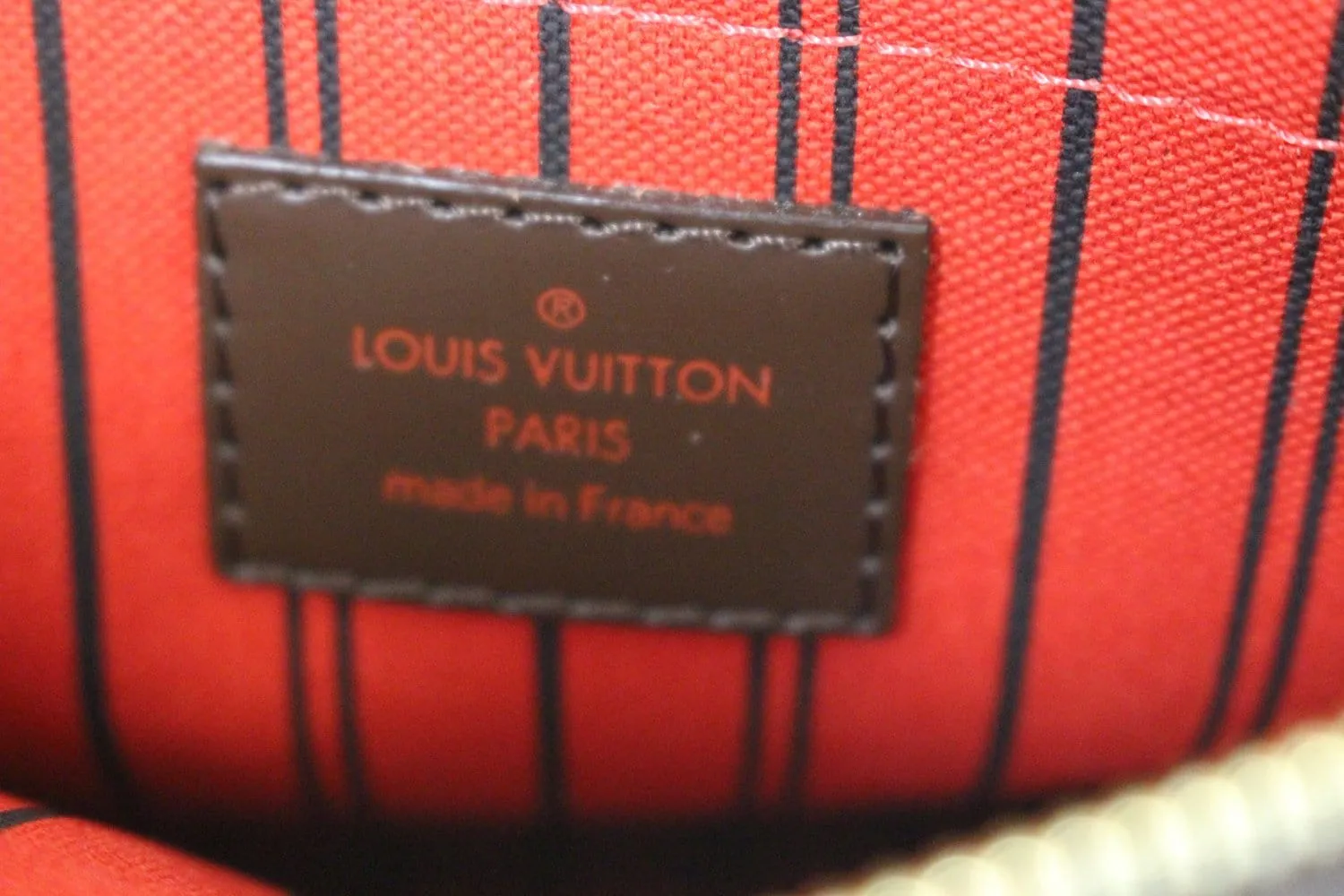 LOUIS VUITTON Damier Ebene Neverfull NM MM Pochette Wristlet