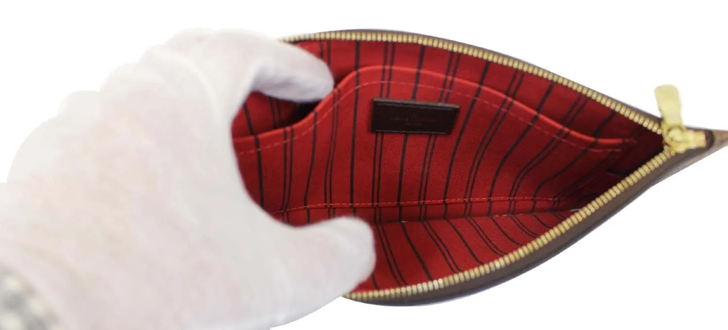 LOUIS VUITTON Damier Ebene Pochette Wristlet Pouch Neverfull MM