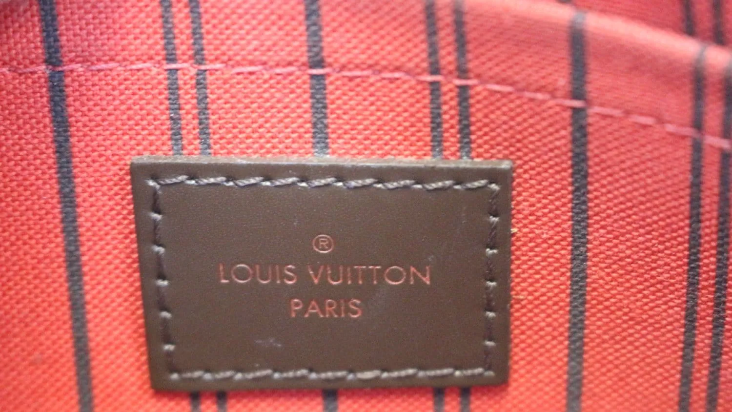 LOUIS VUITTON Damier Ebene Pochette Wristlet Pouch Neverfull MM