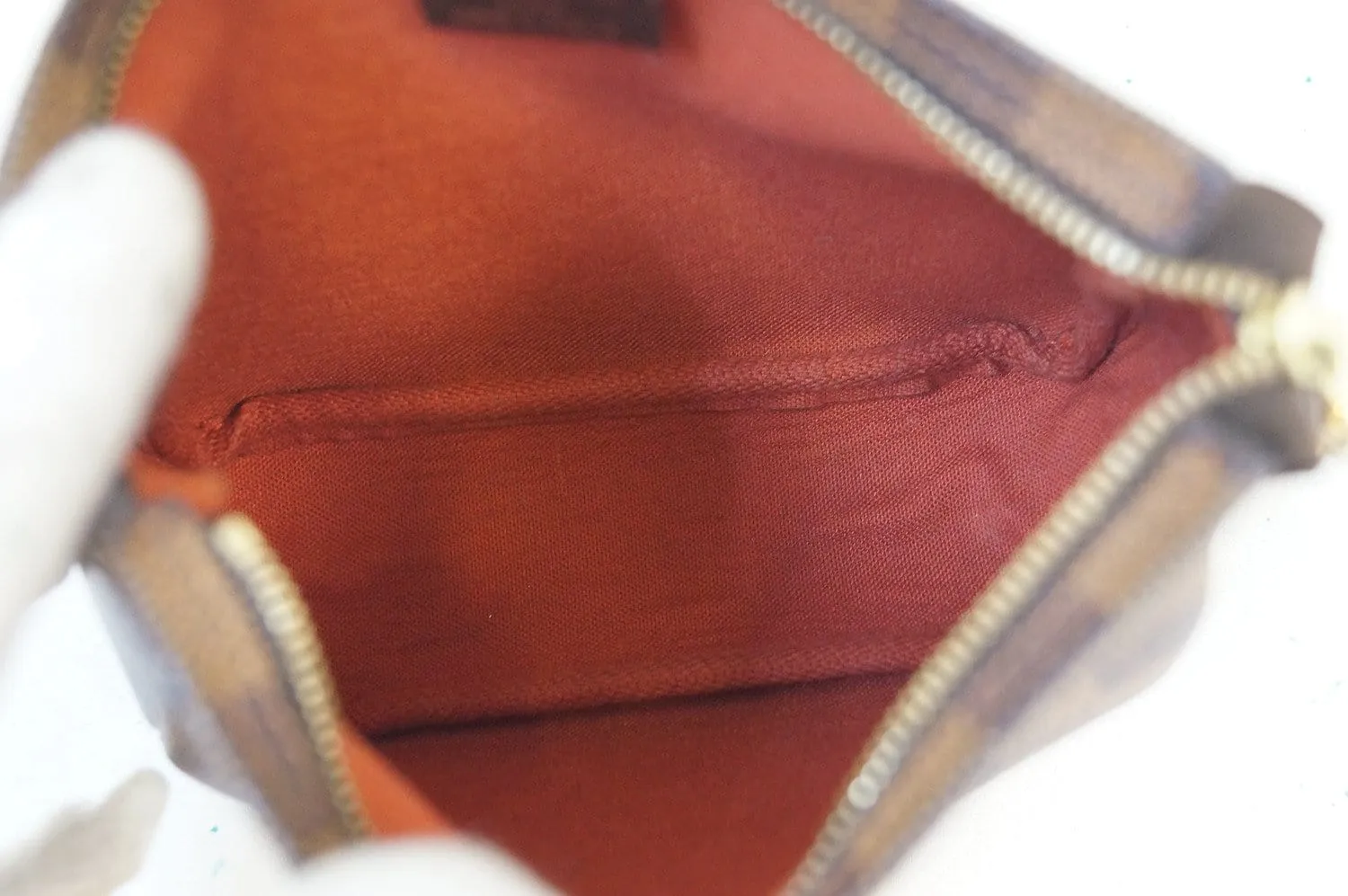 LOUIS VUITTON Damier Ebene Truth Makeup Pouch Brown