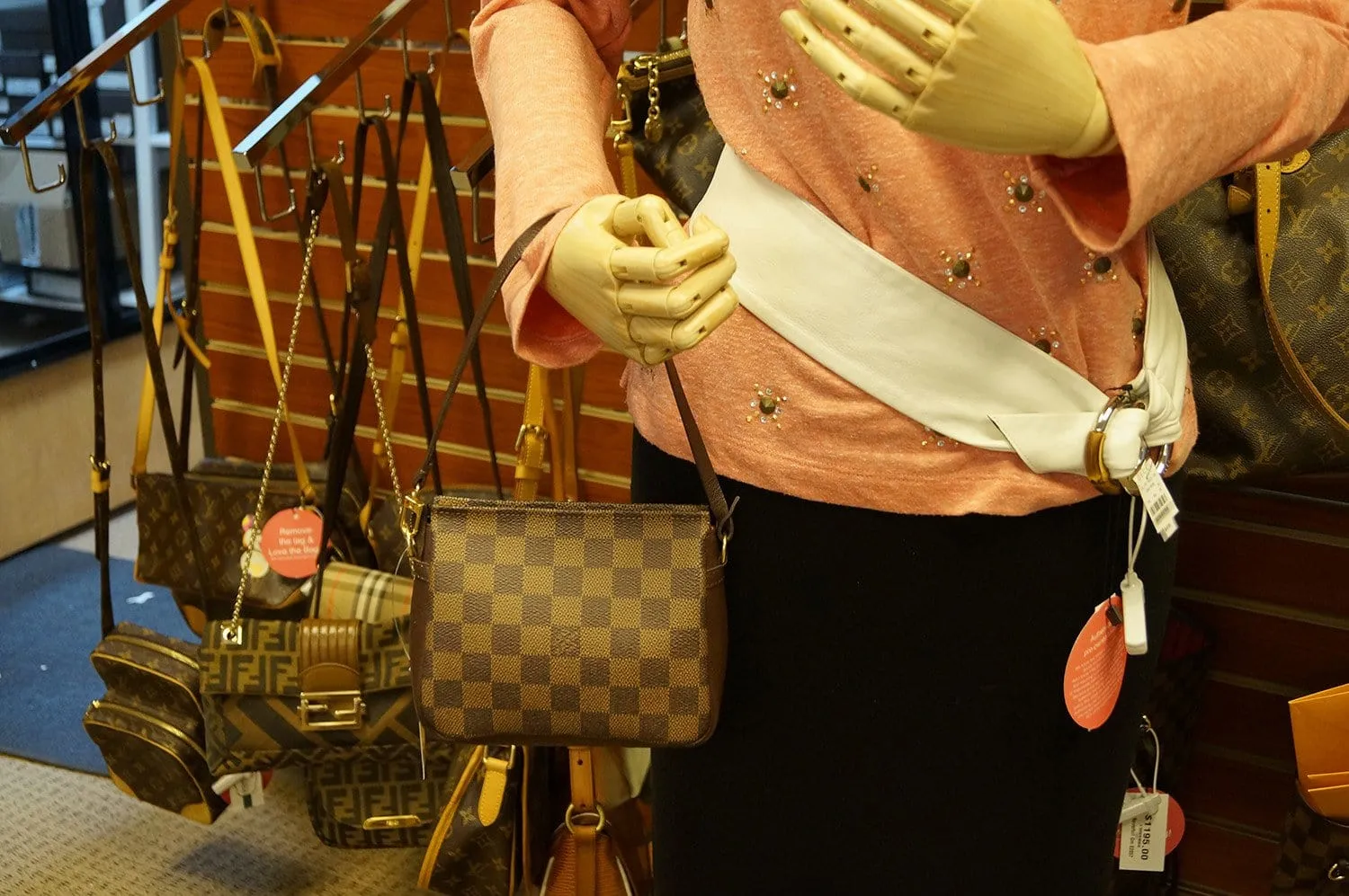 LOUIS VUITTON Damier Ebene Truth Makeup Pouch Brown