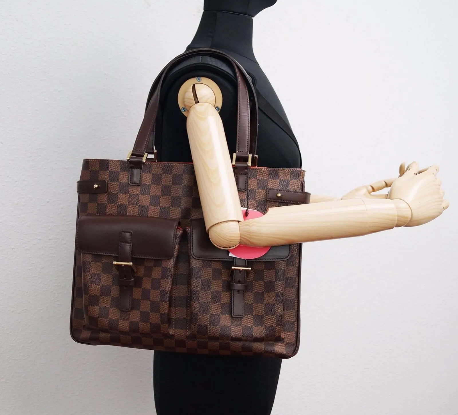 LOUIS VUITTON Damier Ebene Uzes Tote Shoulder Bag   - Final Call