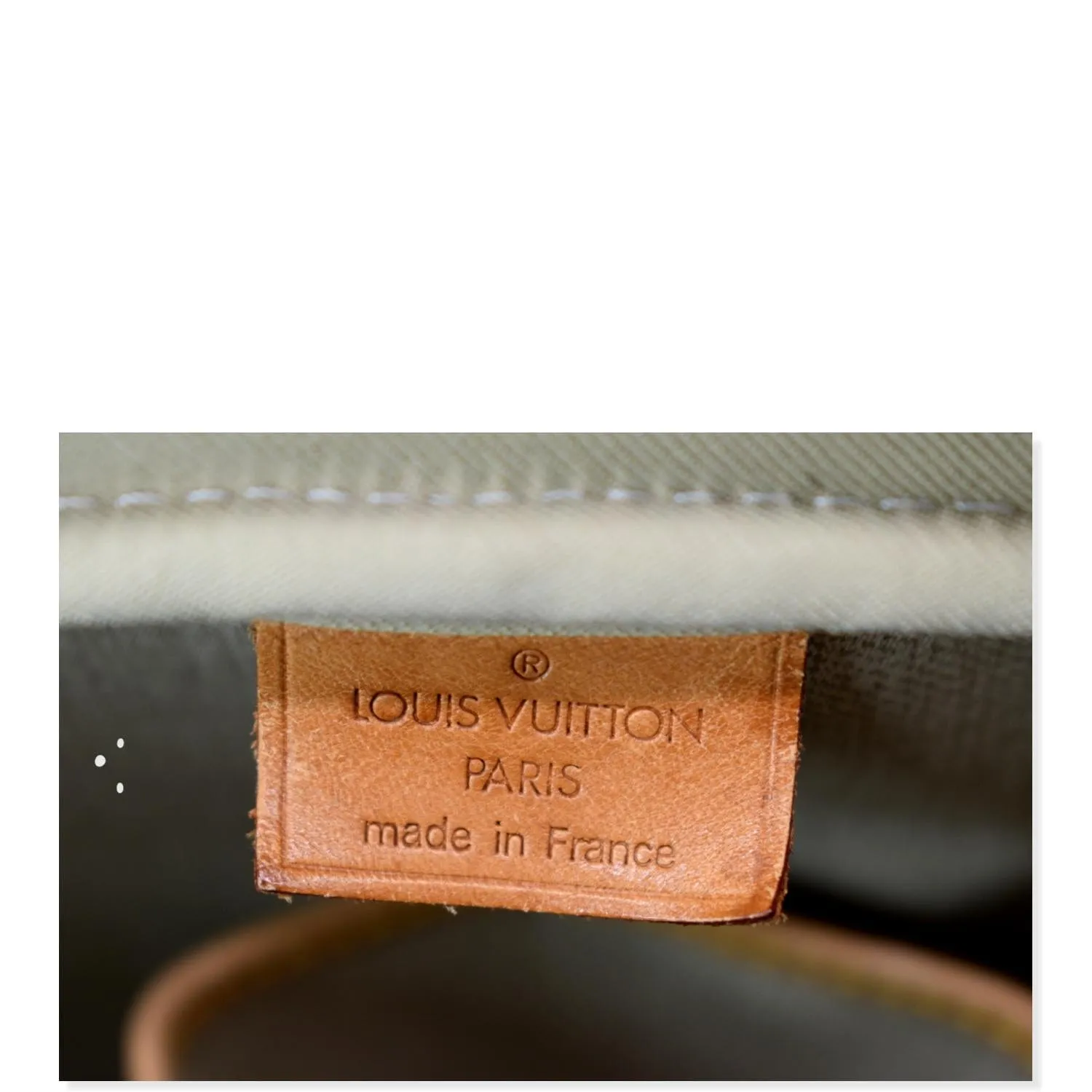 LOUIS VUITTON Deauville Boston Monogram Canvas Satchel Bag Brown