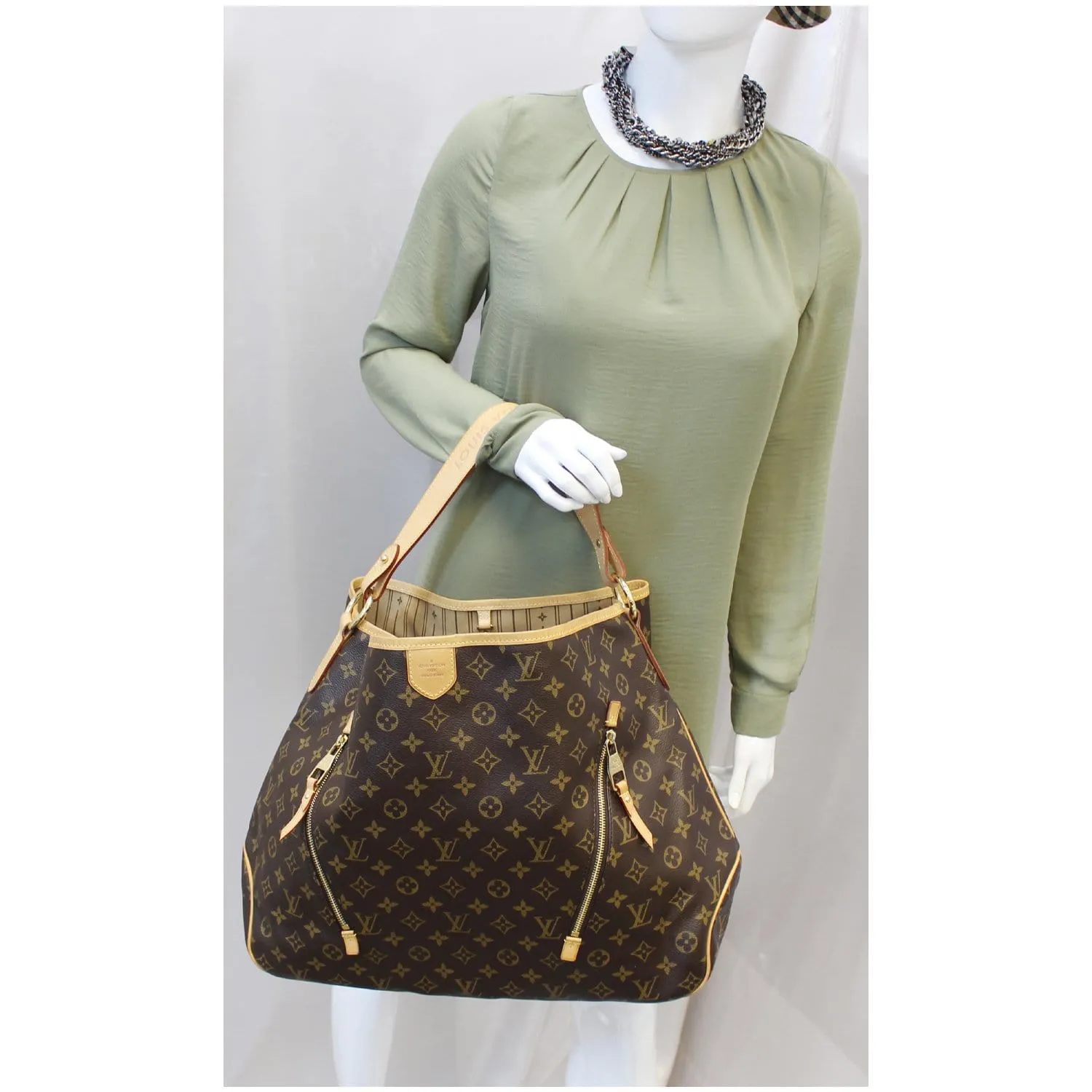 LOUIS VUITTON Delightful GM Monogram Canvas Shoulder Bag Brown