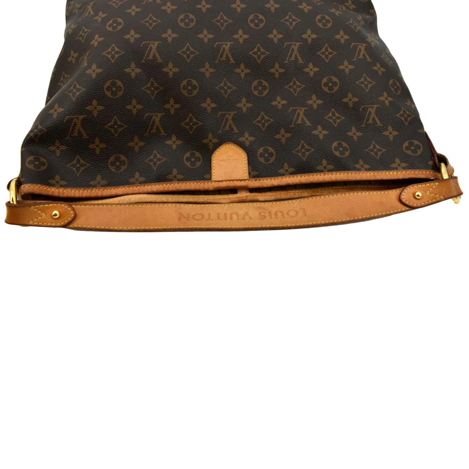 LOUIS VUITTON  Delightful MM Monogram Canvas Hobo Bag Brown