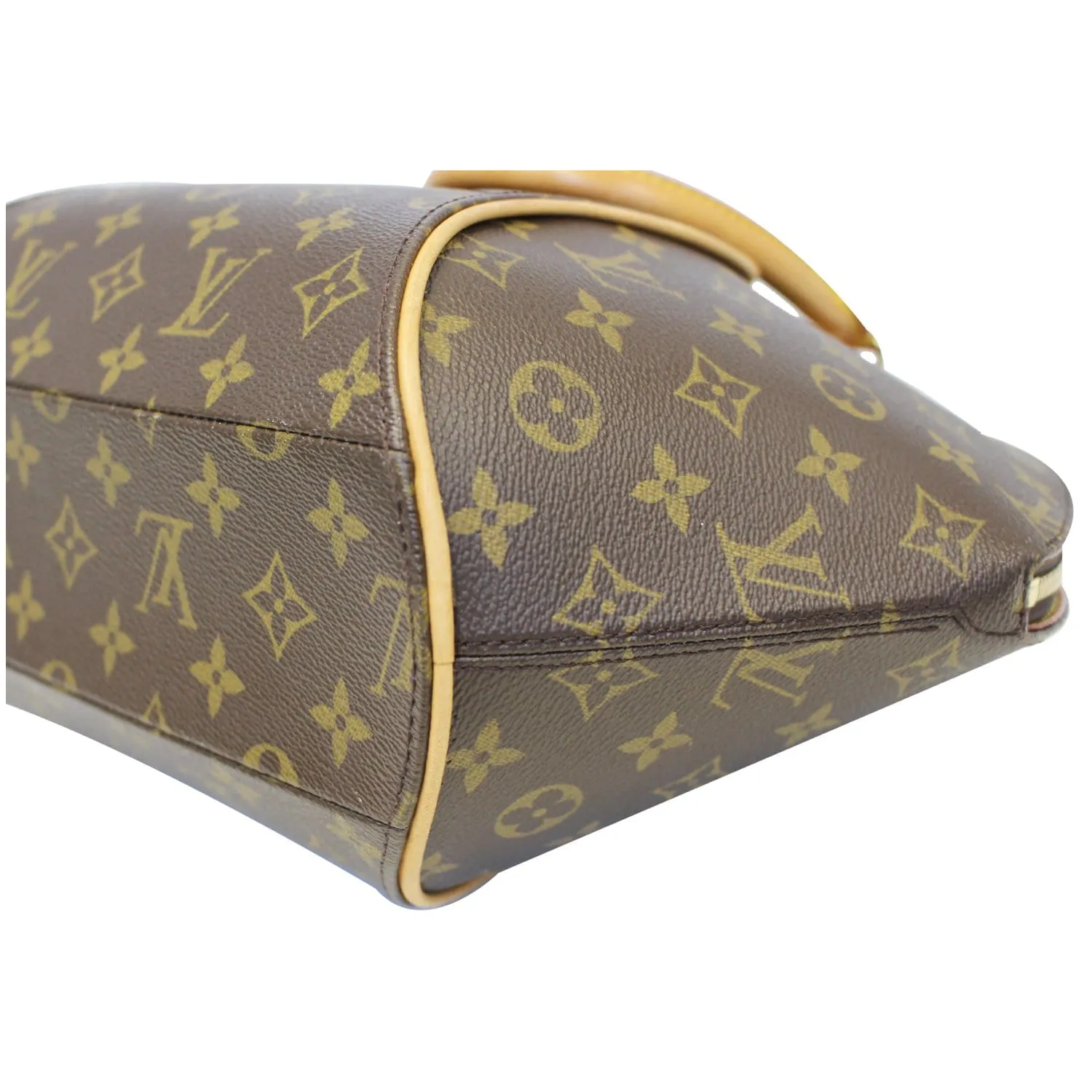 LOUIS VUITTON Ellipse MM Monogram Canvas Satchel Bag Brown