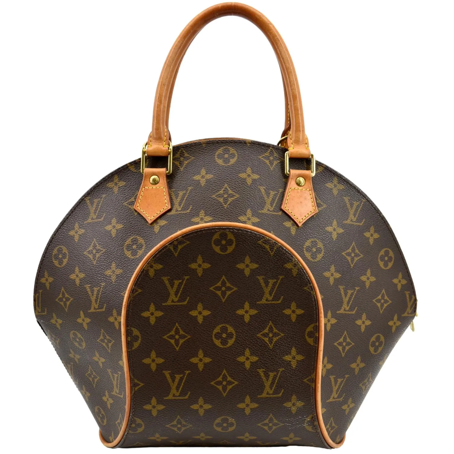 LOUIS VUITTON Ellipse MM Monogram Canvas Satchel Bag Brown