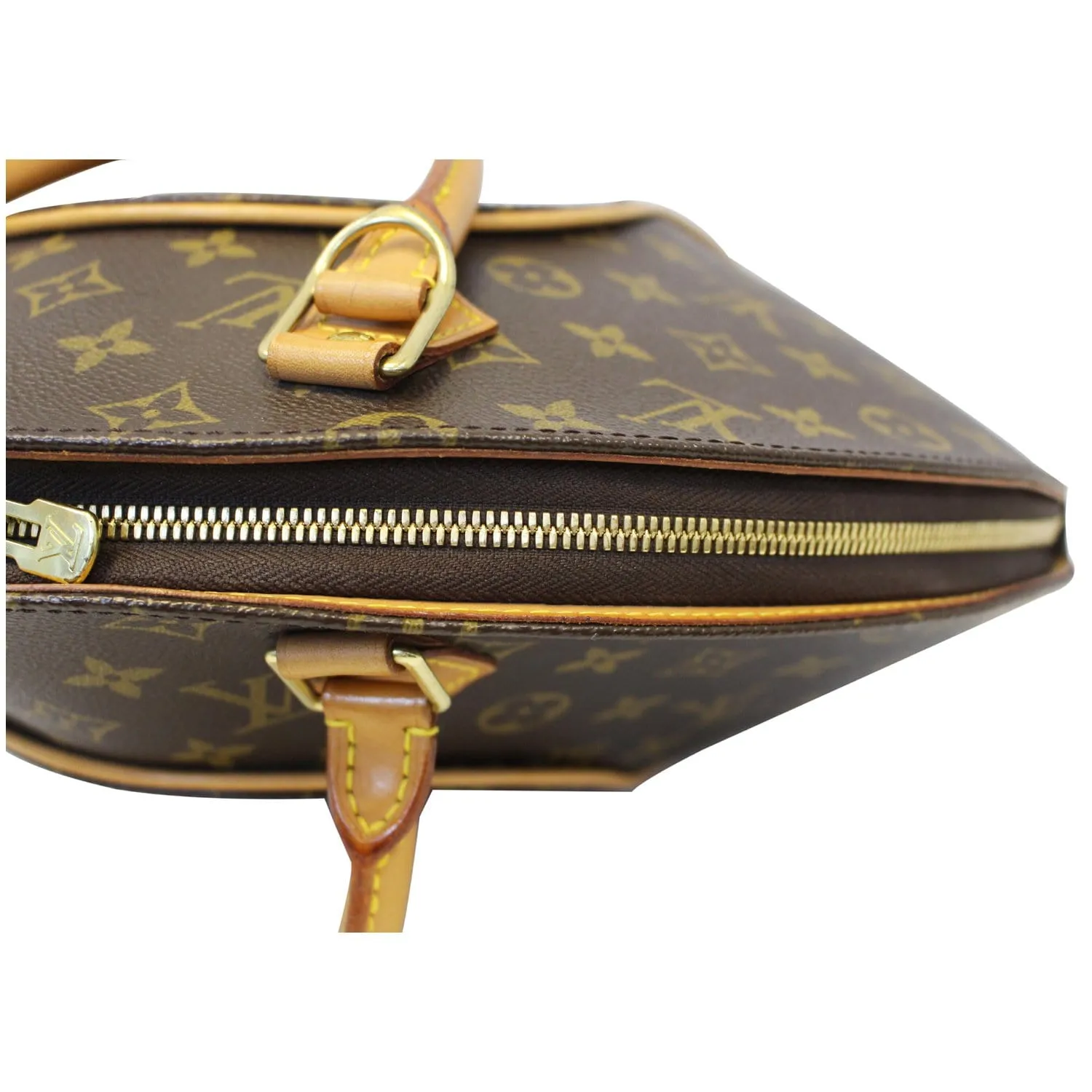 LOUIS VUITTON Ellipse MM Monogram Canvas Satchel Bag Brown