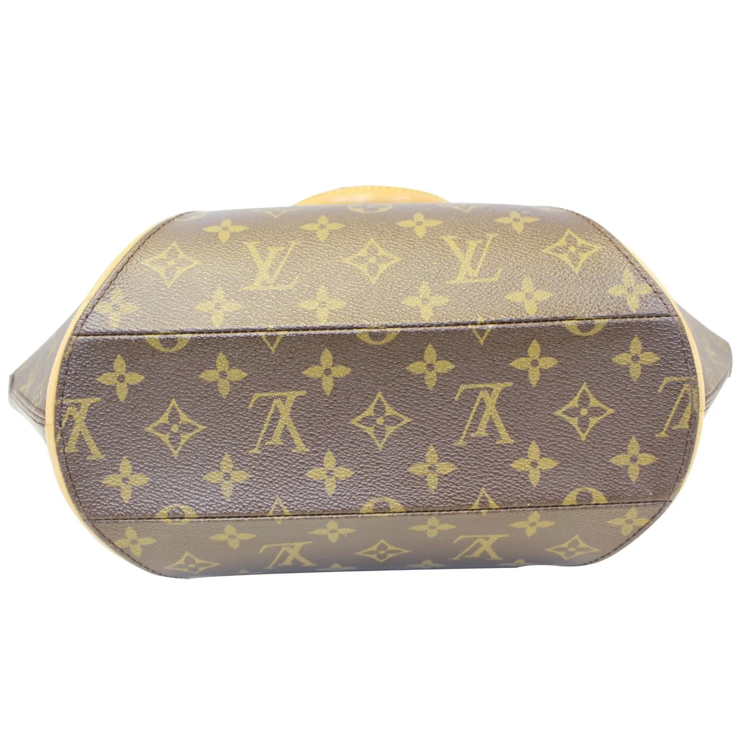 LOUIS VUITTON Ellipse MM Monogram Canvas Satchel Bag Brown