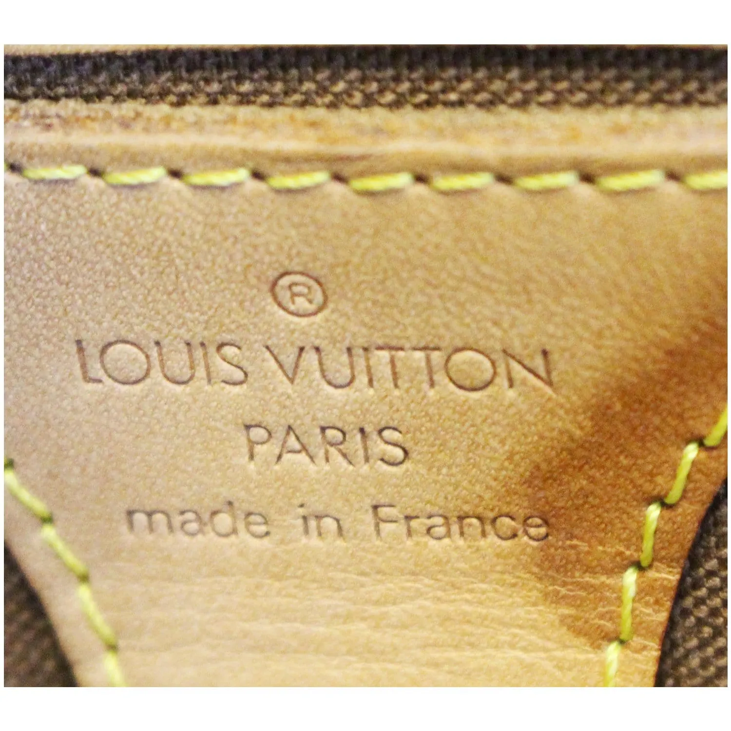 LOUIS VUITTON Ellipse MM Monogram Canvas Satchel Bag Brown