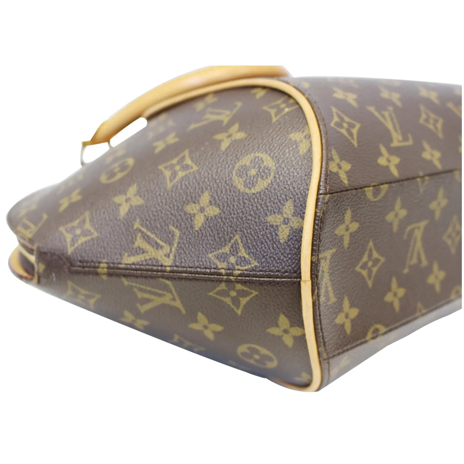 LOUIS VUITTON Ellipse MM Monogram Canvas Satchel Bag Brown