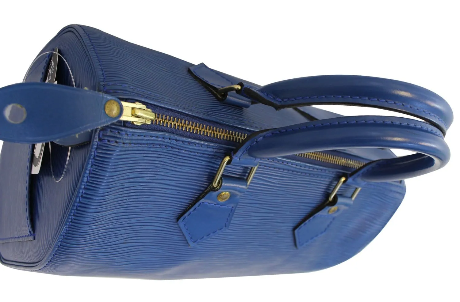 LOUIS VUITTON Epi Speedy 25 Blue Satchel Handbag - Sale