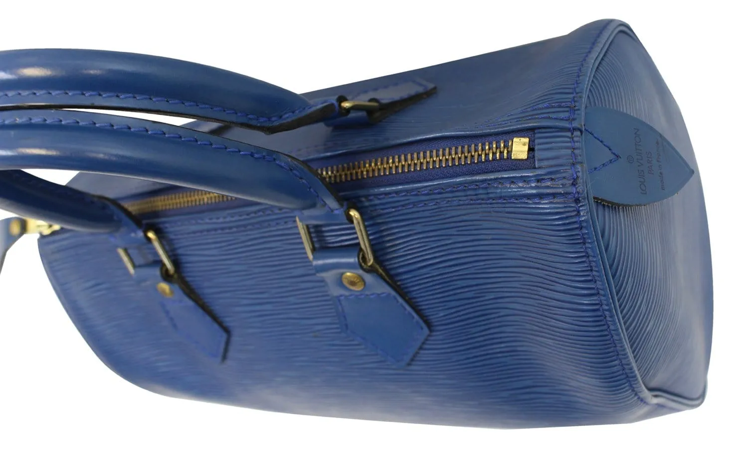 LOUIS VUITTON Epi Speedy 25 Blue Satchel Handbag - Sale
