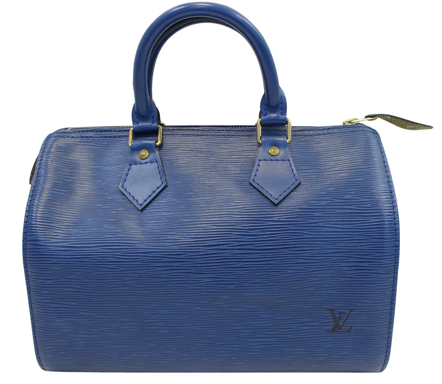 LOUIS VUITTON Epi Speedy 25 Blue Satchel Handbag - Sale