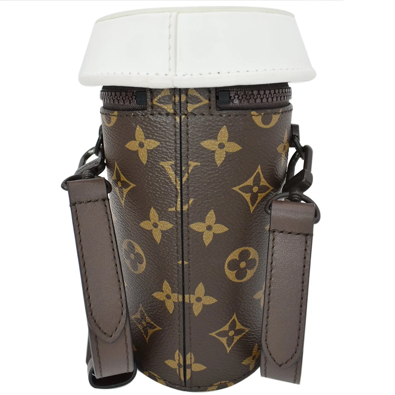 LOUIS VUITTON Everyday Coffee Cup Monogram Canvas Pouch Brown