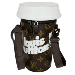 LOUIS VUITTON Everyday Coffee Cup Monogram Canvas Pouch Brown
