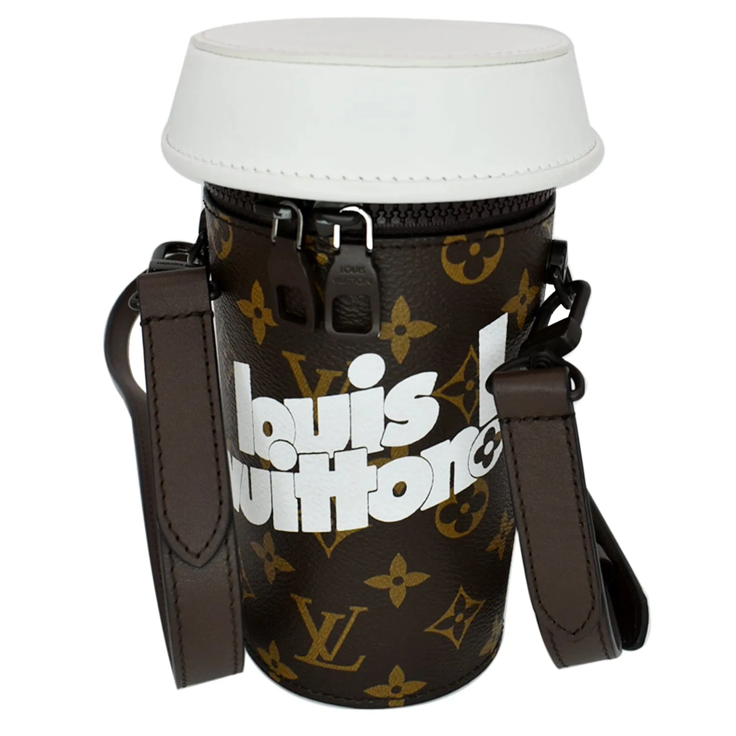 LOUIS VUITTON Everyday Coffee Cup Monogram Canvas Pouch Brown