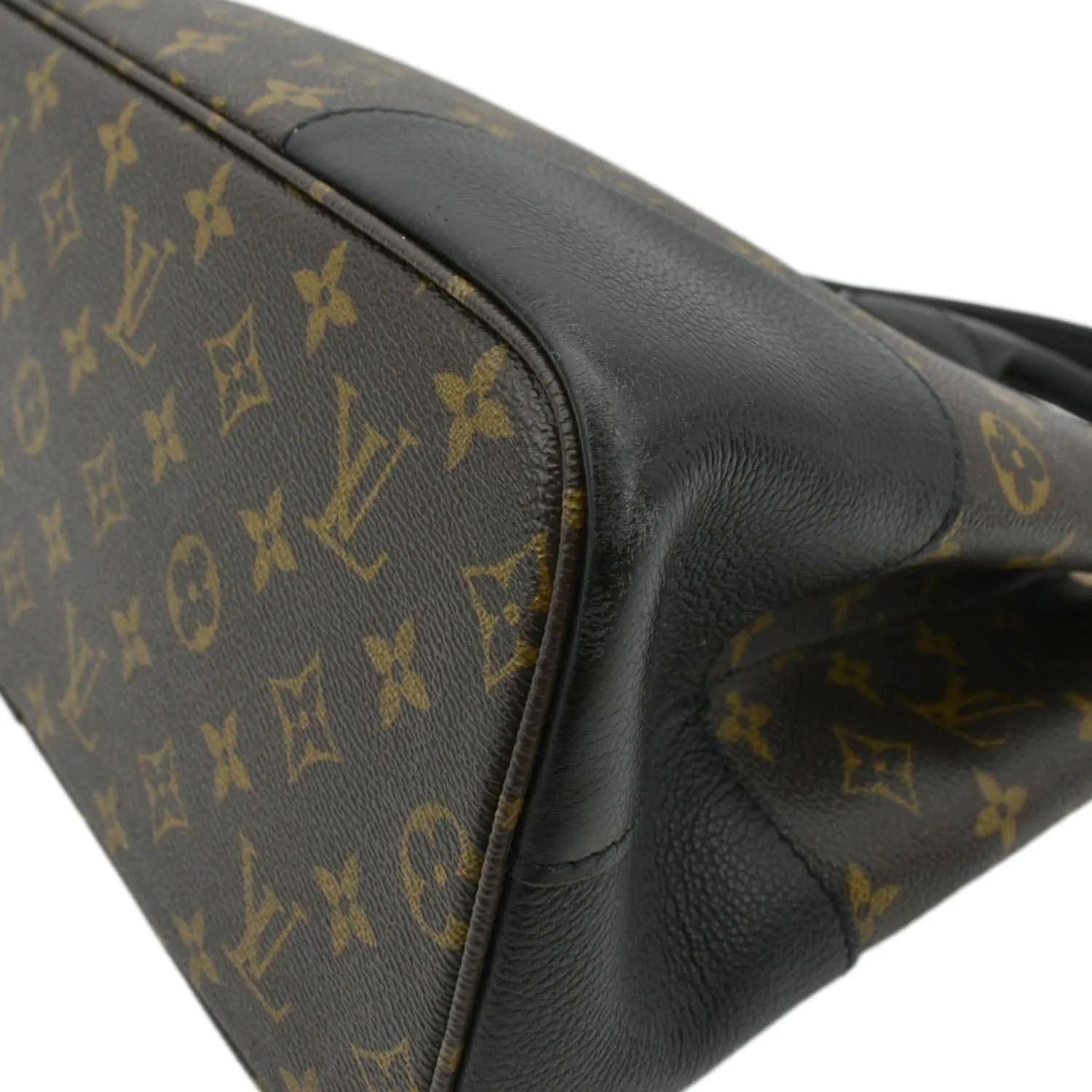 LOUIS VUITTON Flandrin Monogram Canvas Tote Shoulder Bag Brown