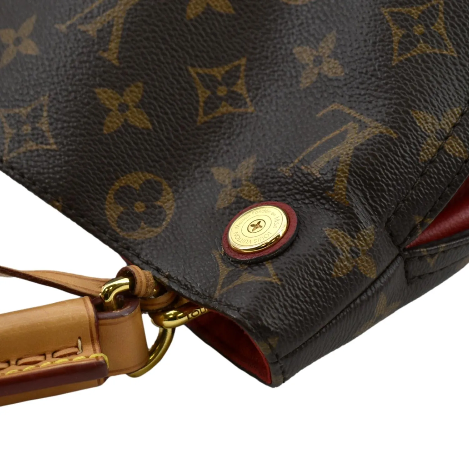 LOUIS VUITTON Gaia Monogram Canvas Shoulder Bag Cerise