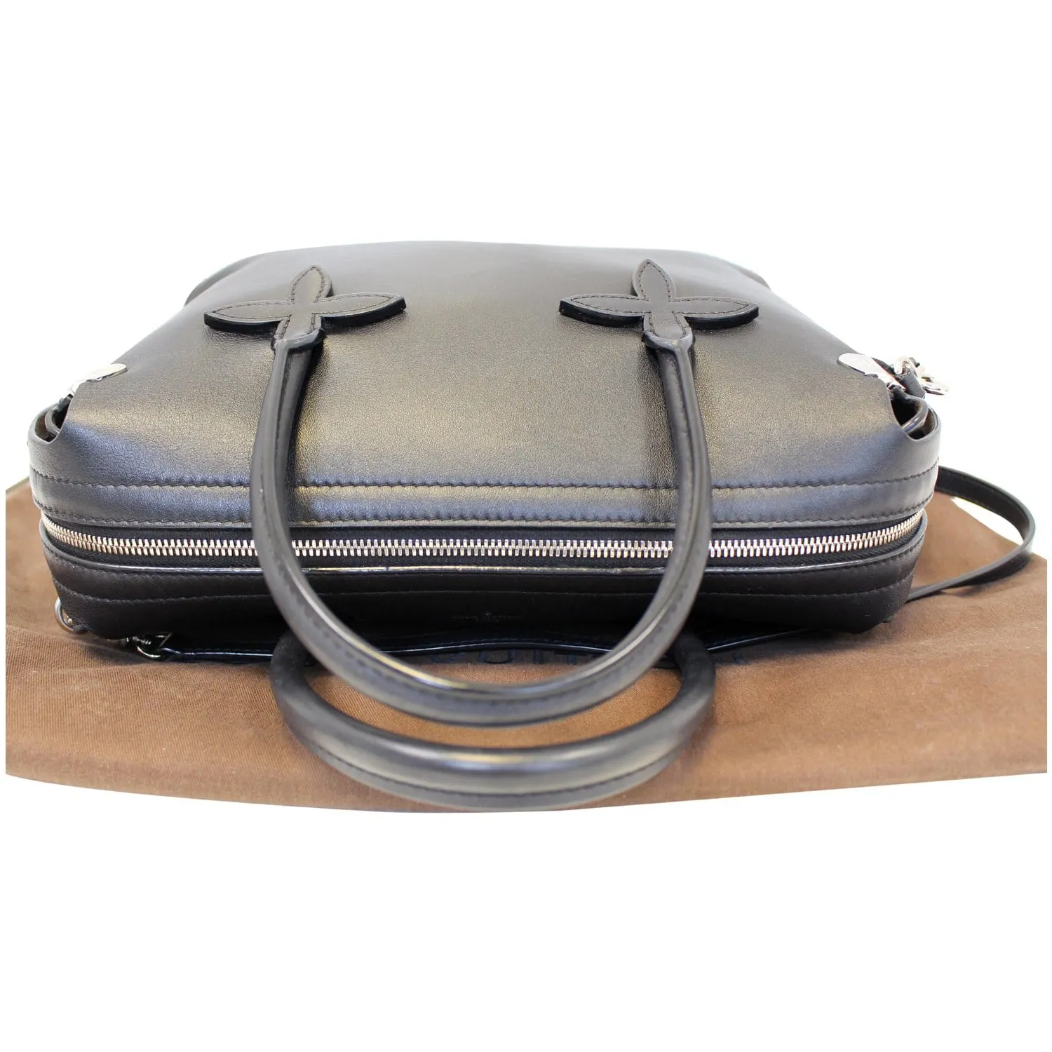 LOUIS VUITTON Garance Smooth Calfskin Leather Satchel Bag Black - 20% OFF