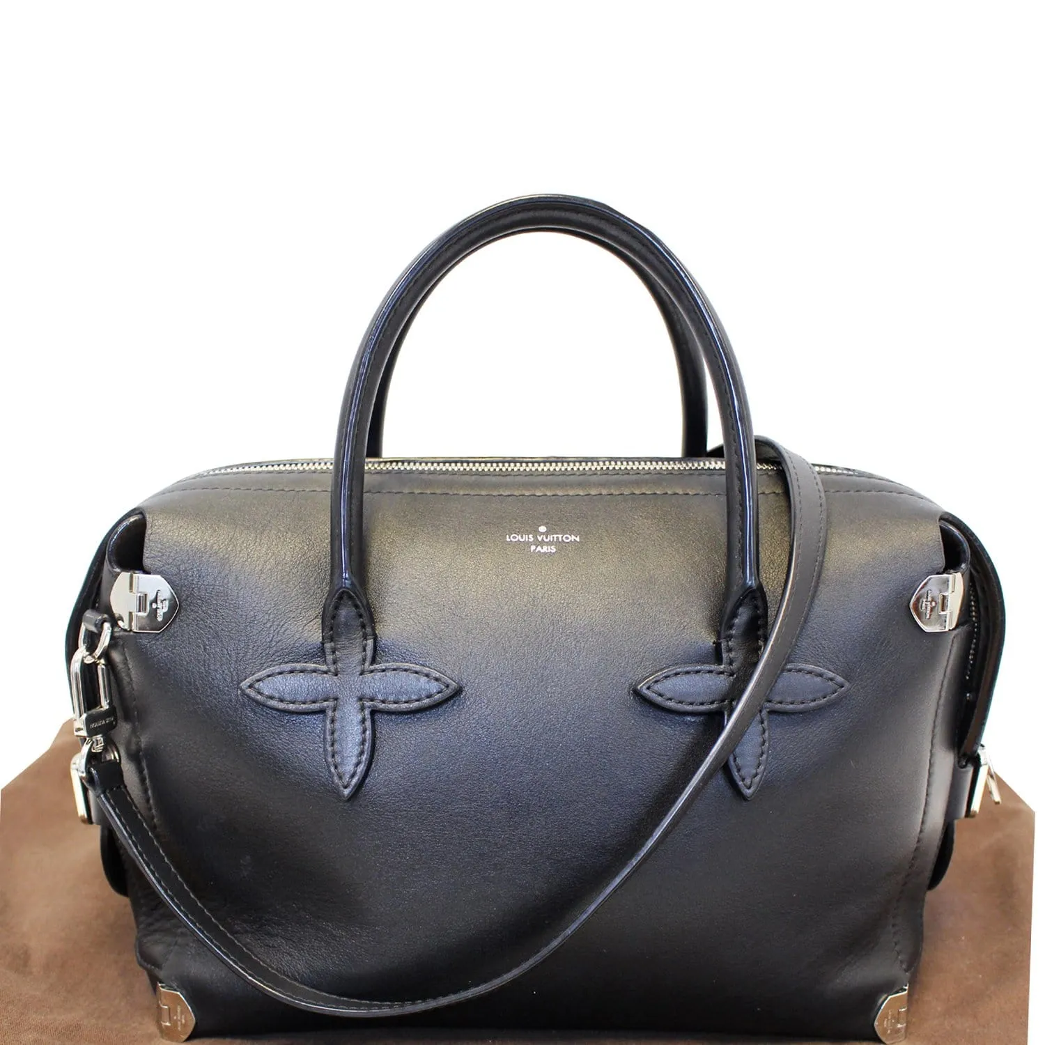 LOUIS VUITTON Garance Smooth Calfskin Leather Satchel Bag Black - 20% OFF