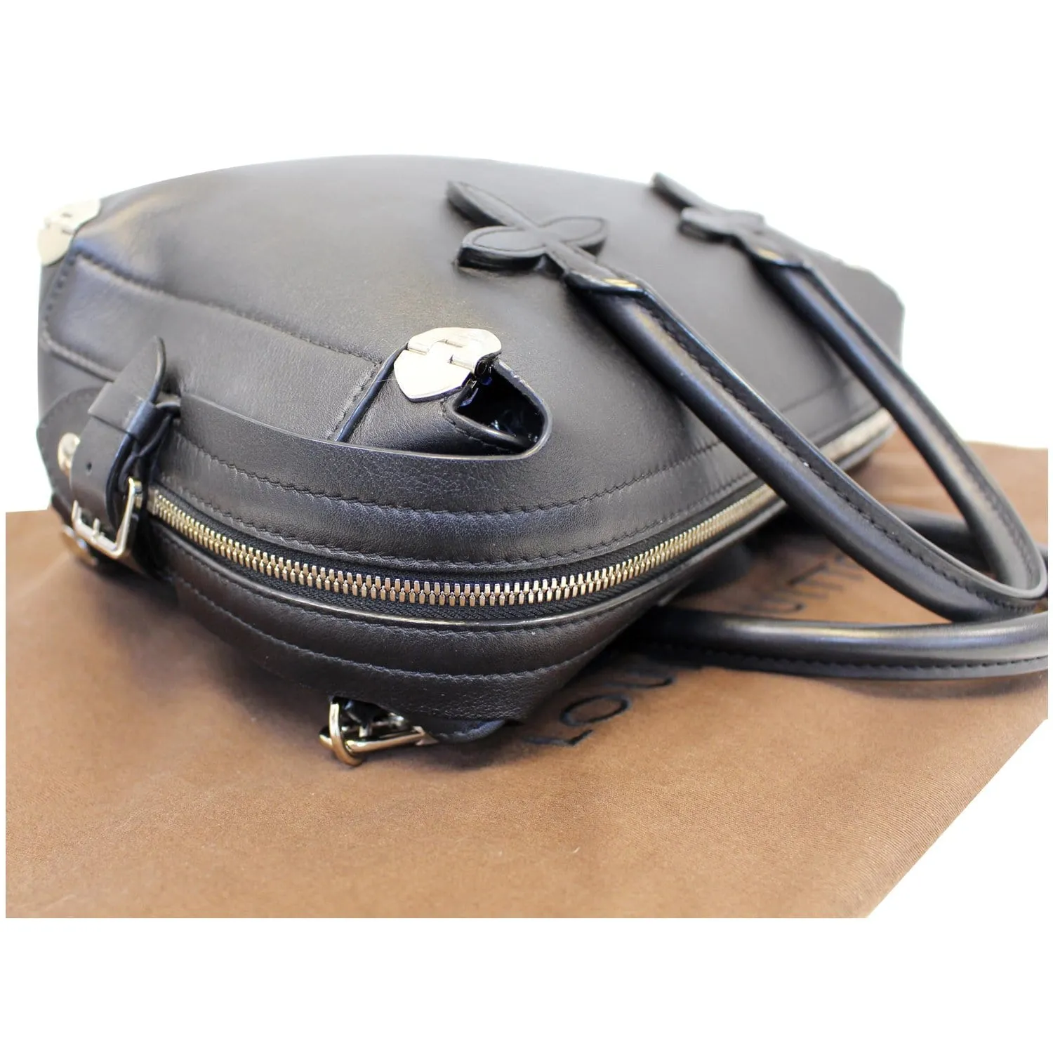 LOUIS VUITTON Garance Smooth Calfskin Leather Satchel Bag Black - 20% OFF