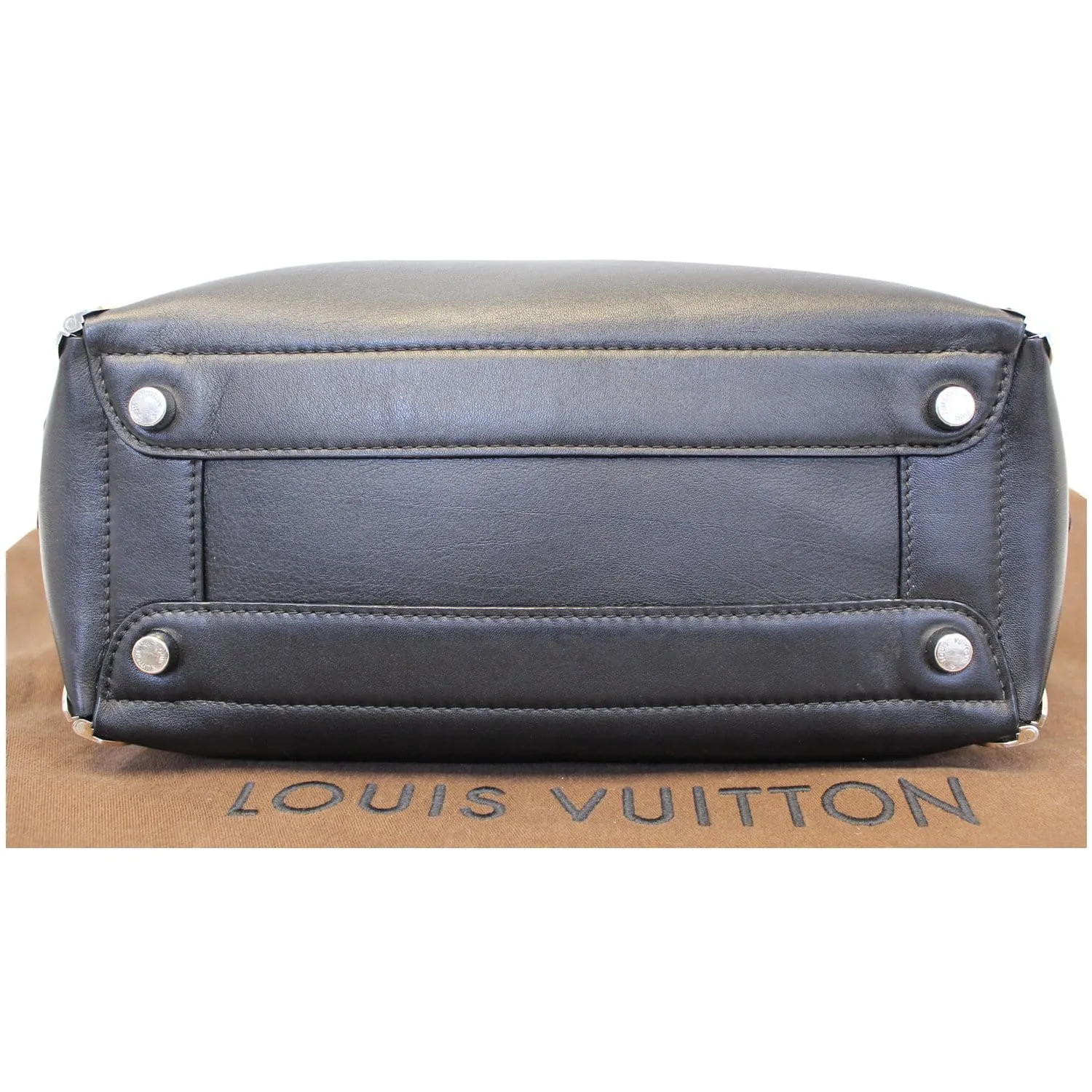 LOUIS VUITTON Garance Smooth Calfskin Leather Satchel Bag Black - 20% OFF