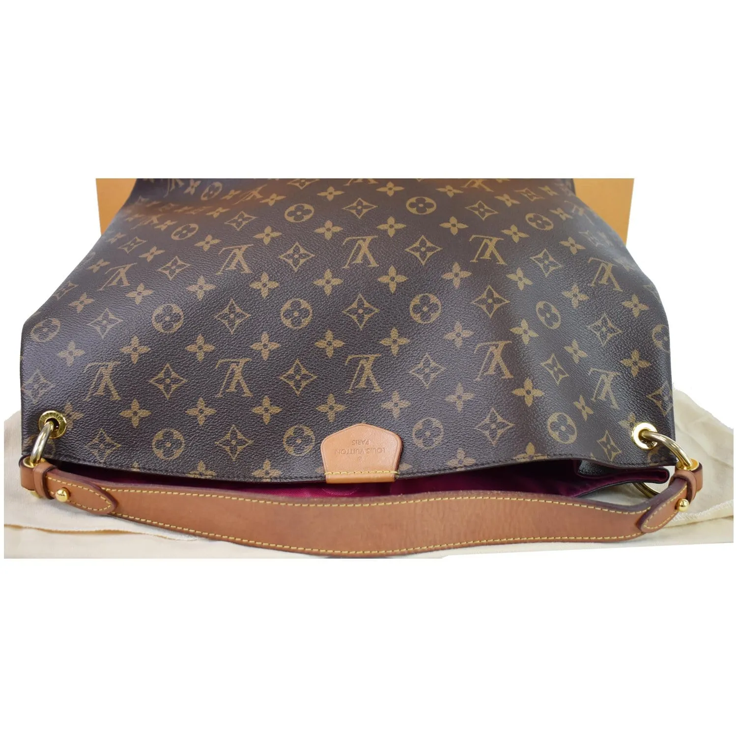 LOUIS VUITTON Graceful MM Monogram Canvas Shoulder Bag Brown