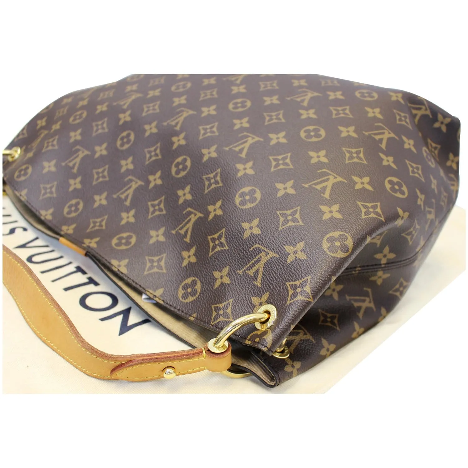 LOUIS VUITTON Graceful MM Monogram Canvas Shoulder Bag Brown