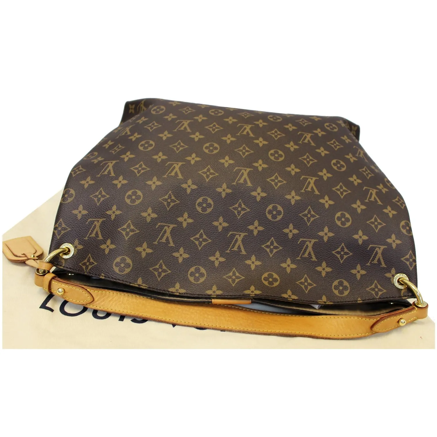 LOUIS VUITTON Graceful MM Monogram Canvas Shoulder Bag Brown